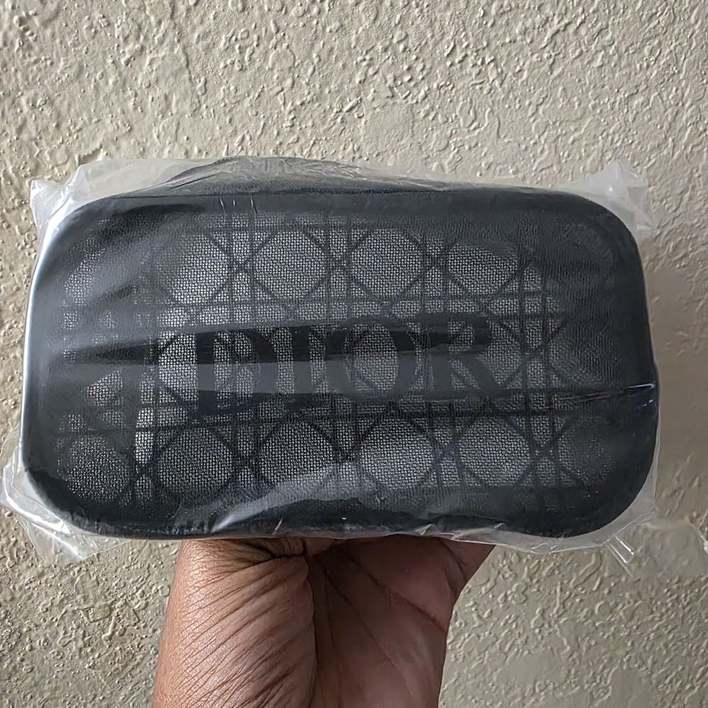 Dior Cosmetic Pouch — NEW • Dior Oblique Black Makeup Bag • Travel Toiletry Case